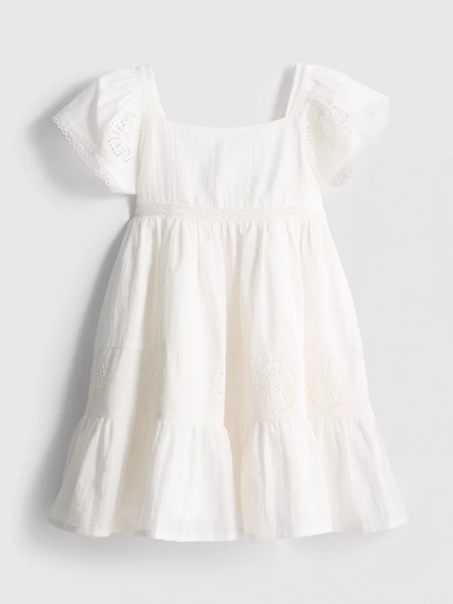 1,5–9 Jahre | Gespickeltes Lochmuster-Kleid