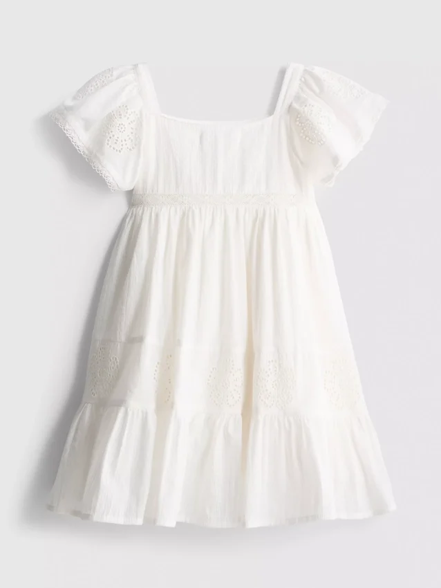 1,5–9 Jahre | Gespickeltes Lochmuster-Kleid