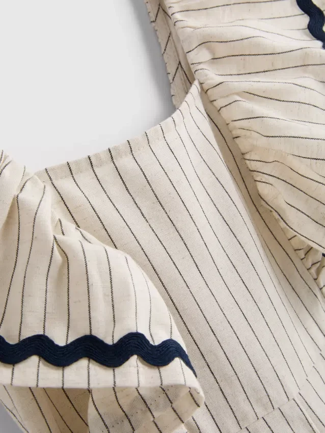 1,5–9 Jahre | Gestreifter Jumpsuit mit Rüschen