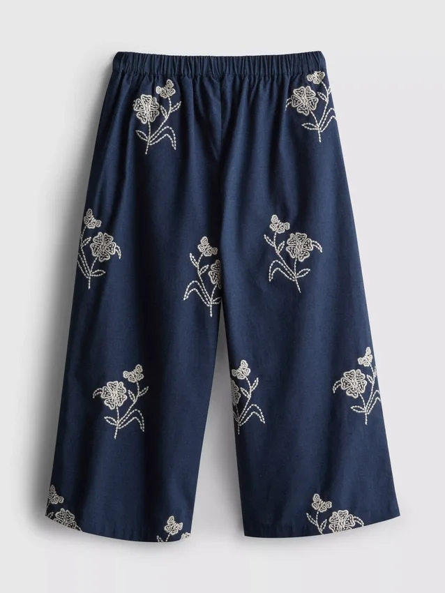 1,5–9 Jahre | Hose mit Blumenstickerei