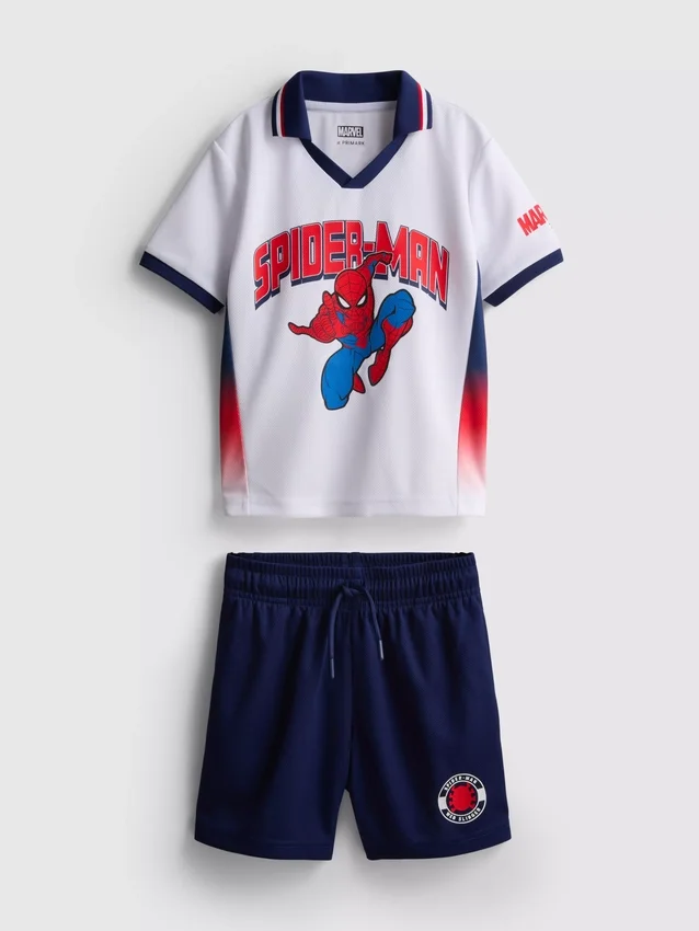 1,5–9 Jahre | Marvel Spider-Man Fussball-T-Shirt und Shorts im Set