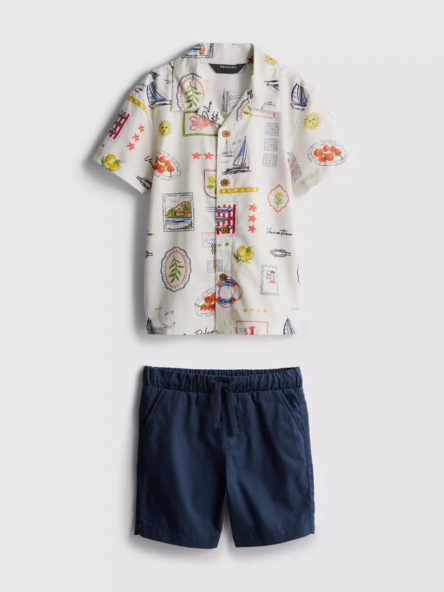 1,5–9 Jahre | Set aus bedrucktem T-Shirt und Shorts