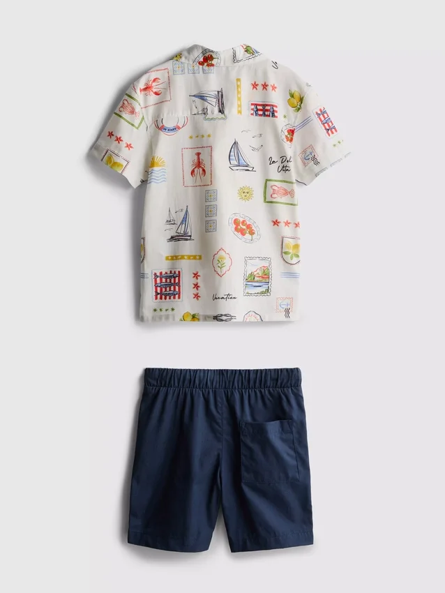 1,5–9 Jahre | Set aus bedrucktem T-Shirt und Shorts