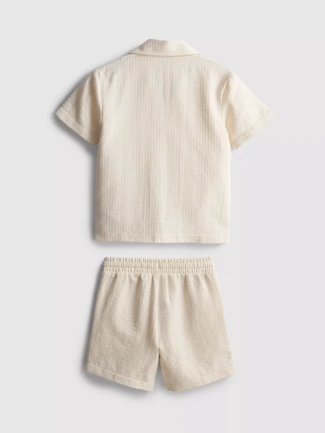 1,5–9 Jahre | Set aus besticktem Hemd und Shorts