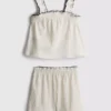 1,5–9 Jahre | Set aus Bluse und Shorts mit Knitteroptik