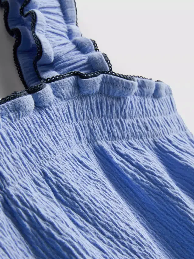 1,5–9 Jahre | Set aus Bluse und Shorts mit Knitteroptik