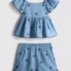 1,5–9 Jahre | Set aus Chambray-Bluse und Shorts