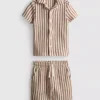 1,5–9 Jahre | Set aus gestreiftem Strick-Hemd und Shorts