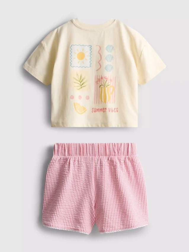 1,5–9 Jahre | Set aus kastenförmigem T-Shirt und Shorts