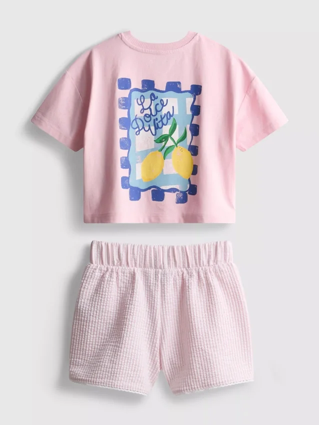 1,5–9 Jahre | Set aus kastenförmigem T-Shirt und Shorts