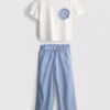 1,5–9 Jahre | Set aus T-Shirt mit Rüschen und Hose
