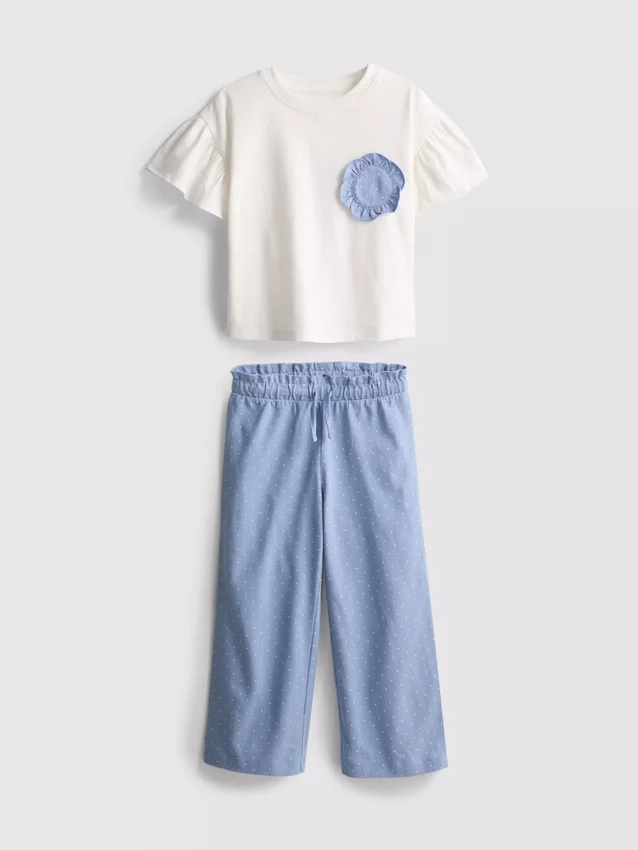 1,5–9 Jahre | Set aus T-Shirt mit Rüschen und Hose