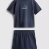1,5–9 Jahre | Set aus T-Shirt und Shorts mit tropischem Grafik-Flockdruck