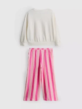 1–9 Jahre | Set aus Sweatshirt und Hose mit Knitteroptik