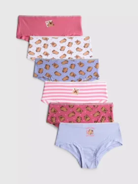 2–15 Jahre | 6er-Pack Hipster-Slips mit Capybara-Motiv