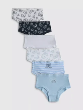 2–15 Jahre | 6er-Pack Hipster-Slips mit Schmetterlingsmotiv