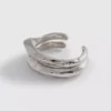 2er-Pack Armreifen im geschmolzenen Metall-Look