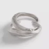 2er-Pack Armreifen im geschmolzenen Metall-Look