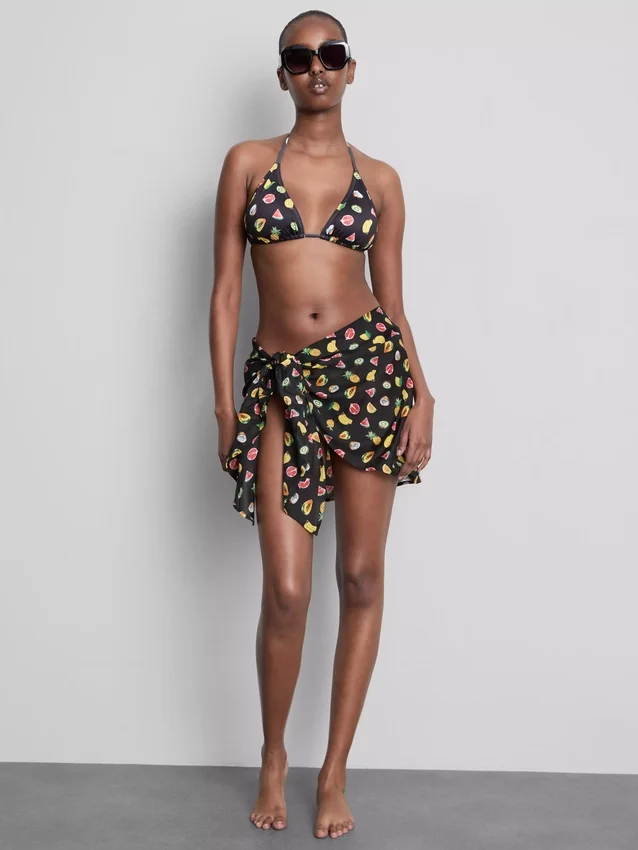 2er-Pack bedruckte Mini-Sarongs