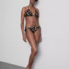 2er-Pack bedrucktes Dreieck-Bikini-Oberteil