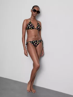 2er-Pack bedrucktes Dreieck-Bikini-Oberteil