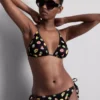 2er-Pack bedrucktes Dreieck-Bikini-Oberteil