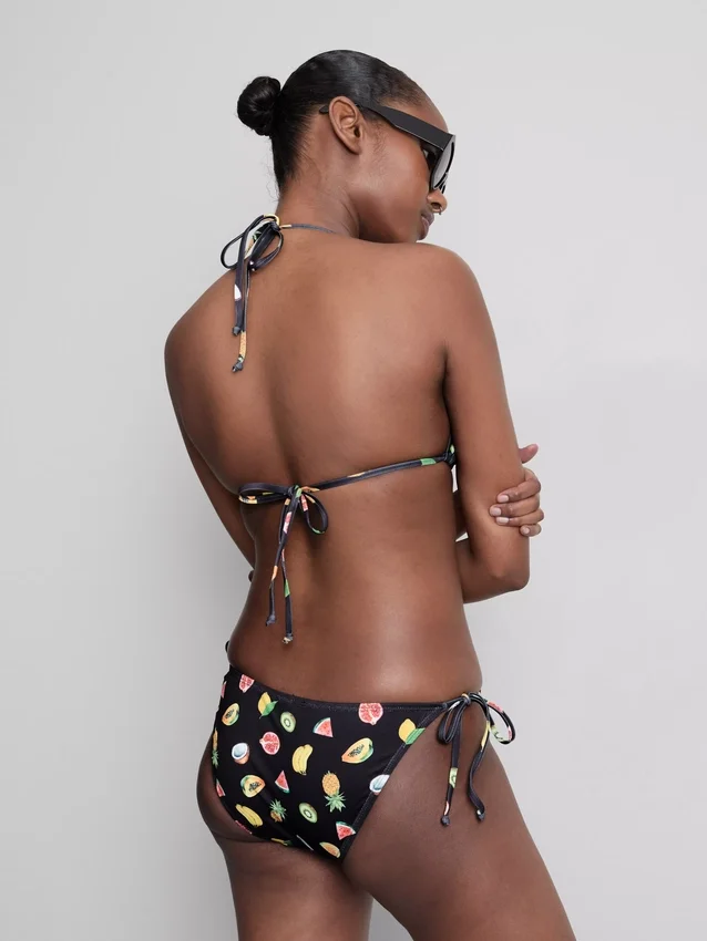2er-Pack bedrucktes Dreieck-Bikini-Oberteil