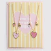 2er-Pack BFF-Herz-Halsketten