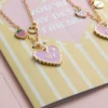 2er-Pack BFF-Herz-Halsketten