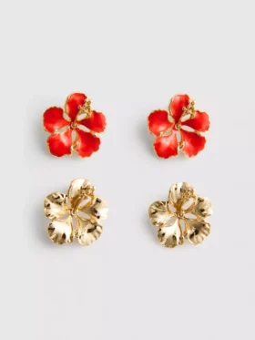 2er-Pack Blumen-Ohrstecker
