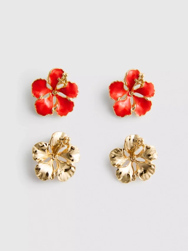 2er-Pack Blumen-Ohrstecker