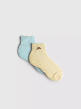 2er-Pack Croissant-Yoga-Socken