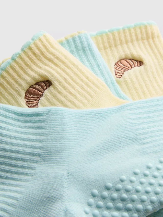 2er-Pack Croissant-Yoga-Socken