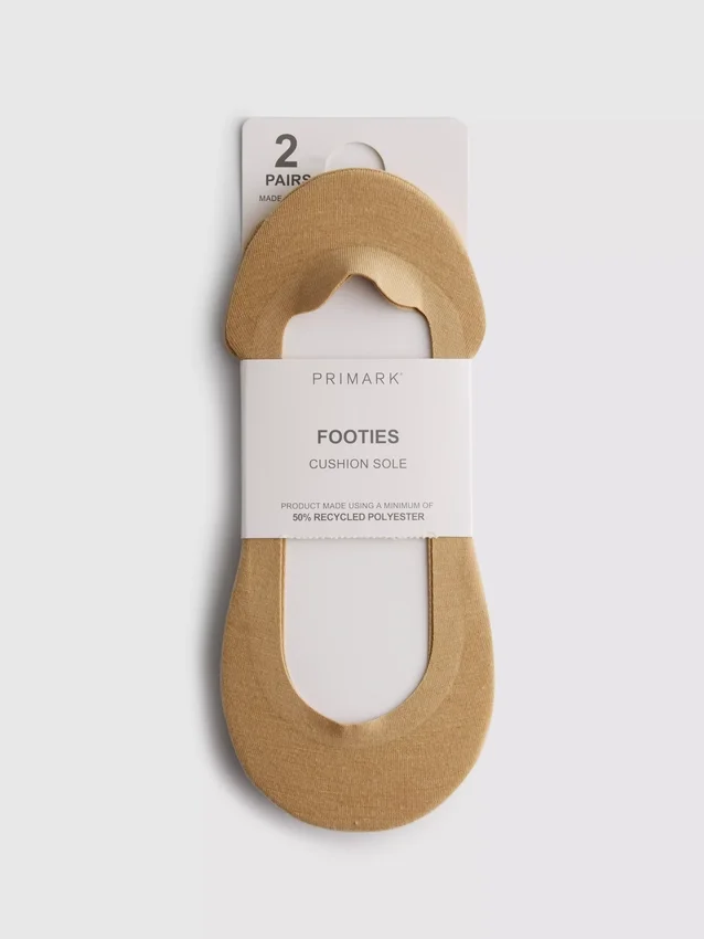 2er-Pack gepolsterte Fussbett-Socken