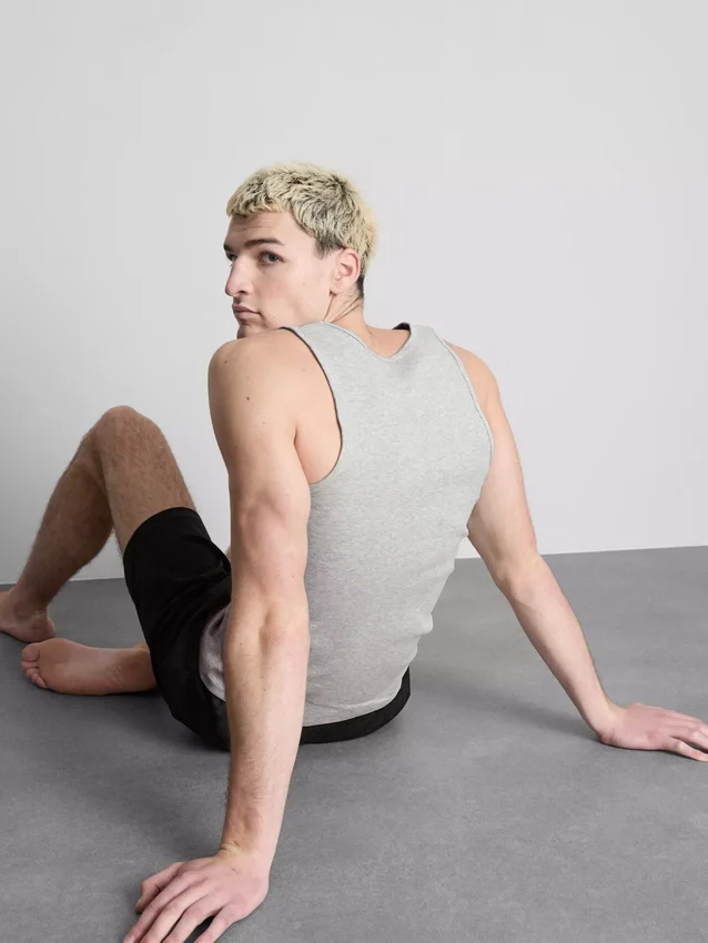 2er-Pack gerippte Tank-Tops