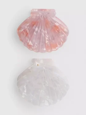 2er-Pack Haarspangen in Muschelform