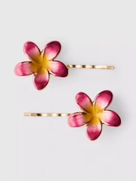 2er-Pack Haarspangen mit Blumenmuster