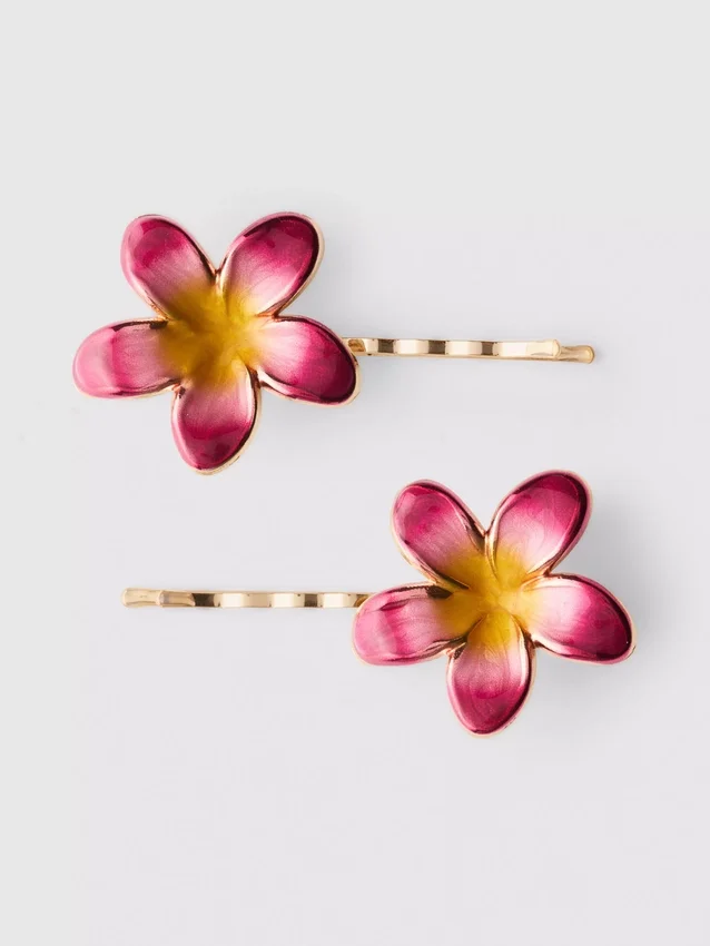 2er-Pack Haarspangen mit Blumenmuster