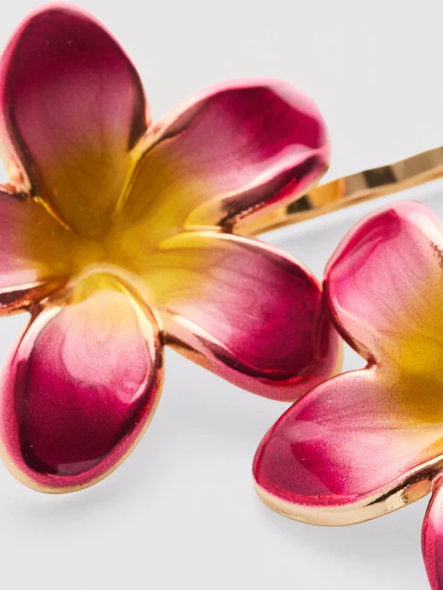 2er-Pack Haarspangen mit Blumenmuster