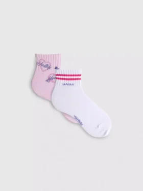 2er-Pack K-Pop «Demon Hunters» Baumwoll-Viertel-Socken