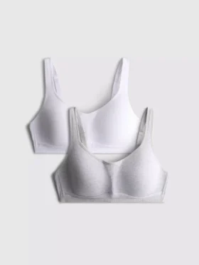 2er-Pack «Love to Lounge»-Bralettes aus Baumwolle