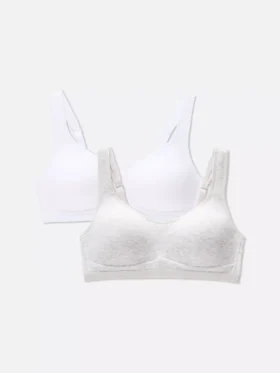 2er-Pack «Love to Lounge»-Bralettes aus Baumwolle