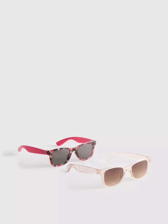 2er-Pack Sonnenbrillen mit D-Rahmen