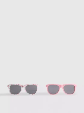 2er-Pack Sonnenbrillen mit quadratischem Rahmen