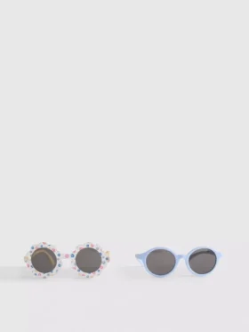 2er-Pack Sonnenbrillen mit rundem Rahmen