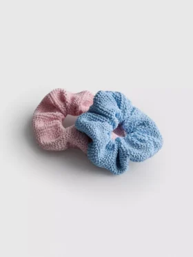 2er-Pack strukturierte Scrunchies