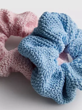 2er-Pack strukturierte Scrunchies