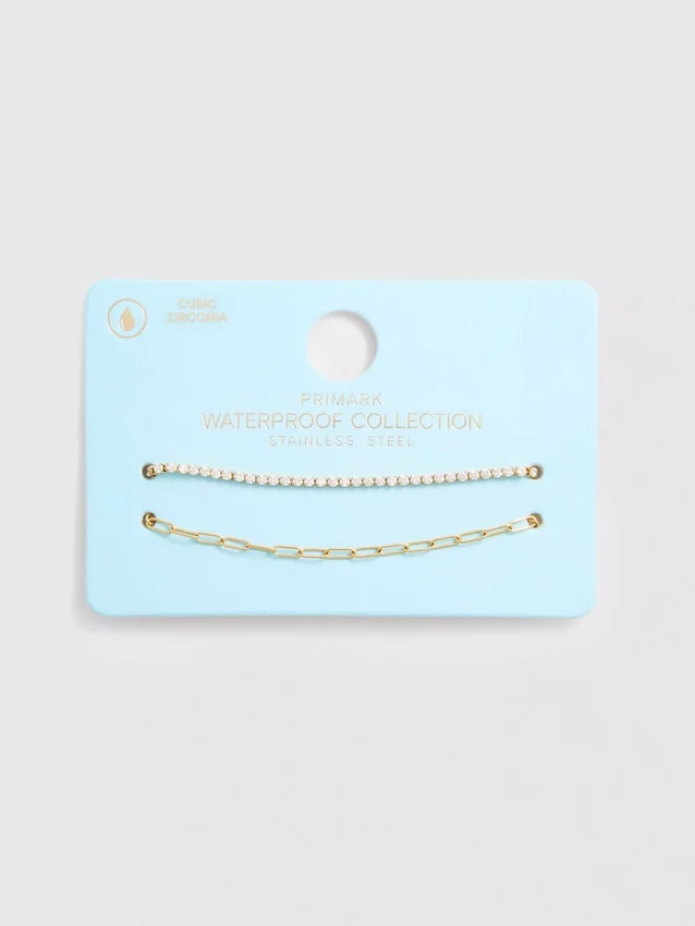 2er-Pack wasserfeste Armbänder in verschiedenen Designs