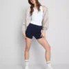2er-Pack Yoga-Shorts mit hoher Taille