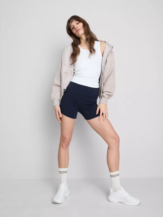 2er-Pack Yoga-Shorts mit hoher Taille